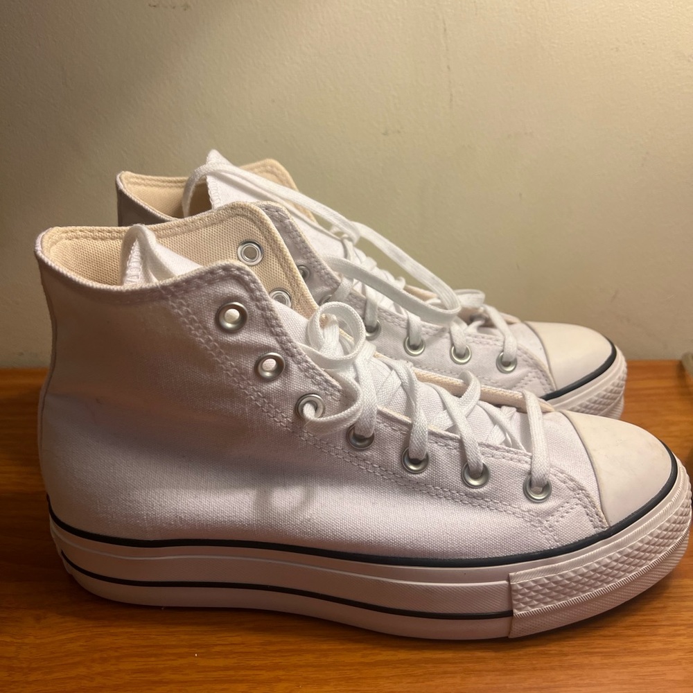 White Platform Converse